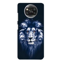 Чехол со Львом для Xiaomi POCO X3 Pro (VPrint) (Синий Лев)