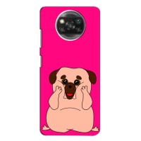 Чехол (ТПУ) Милые собачки для Xiaomi Poco X3 Pro (Веселый Мопсик)