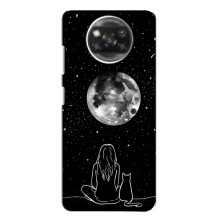 Чехол с рисунком кот на Xiaomi POCO X3 Pro (Девушка с котом)