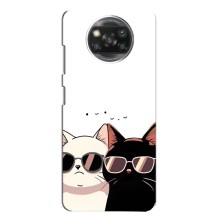 Чехол с рисунком кот на Xiaomi POCO X3 Pro (Коты в очках)