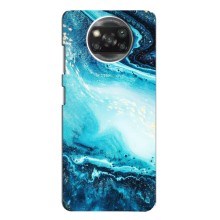 Мраморный чехол на Xiaomi POCO X3 Pro (VPrint) (Голубой мрамор)