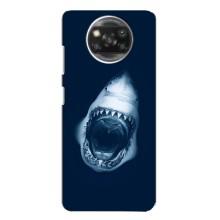 Силиконовый бампер с картинкой животных для Xiaomi POCO X3 Pro (Пасть Акулы)