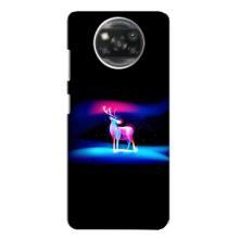 Силиконовый бампер с картинкой животных для Xiaomi POCO X3 Pro (Яркий олень)