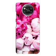 Силіконовий бампер з принтом (квіточки) на Xiaomi Poco X3 Pro (Півонії)