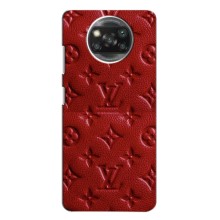 Текстурный Чехол Louis Vuitton для Xiaomi Poco X3 Pro – Красный ЛВ