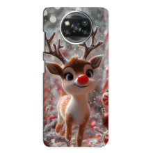Яркий чехол для Xiaomi POCO X3 Pro с Зимними Оленятами