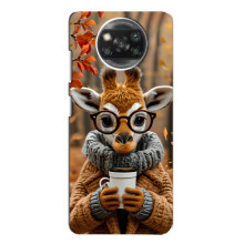 Печатный чехол «Зверята с кофе» для Xiaomi POCO X3 Pro – Жираф с кофе