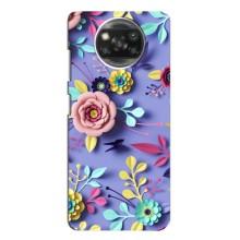 Чехлы с Цветами для Xiaomi POCO X3 (VPrint) (Цветочный дизайн)