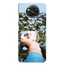 Чехлы с изображением разных животных для Xiaomi POCO X3 (Ежик на руках)