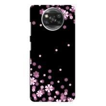 Чехол для Сяоми Поко X3 - с принтом (Дизайнерские) (AlphaPrint) (Цветочки маленькие)