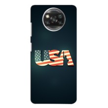 Чехол Флаг USA для Xiaomi Poco X3 (USA)