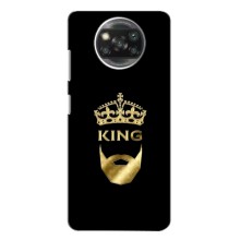 Чохол (Корона на чорному фоні) для Поко х3 – KING