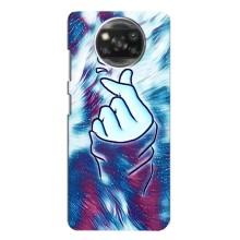 Чехол с принтом для Xiaomi POCO X3 (AlphaPrint - Знак сердечка)
