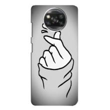 Чехол с принтом для Xiaomi POCO X3 (AlphaPrint - Знак сердечка)