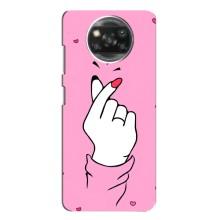 Чехол с принтом для Xiaomi POCO X3 (AlphaPrint - Знак сердечка)