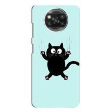 Чехол с принтом для Xiaomi POCO X3 (AlphaPrint) Модные коты (Падающий кот)