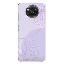 Чехол цветочный дизайн для Xiaomi POCO X3 – Монстера фиолетовая