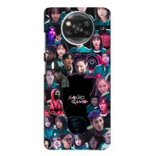 Чехол Гра в кальмара для Xiaomi POCO X3 – Коллаж игры кальмара
