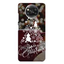 Рождественские Чехлы для Xiaomi POCO X3 (VPrint) (Елочка узорная)