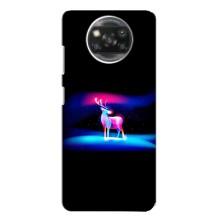 Силиконовый бампер с картинкой животных для Xiaomi POCO X3 (Яркий олень)