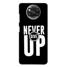 Силиконовый Чехол на Xiaomi POCO X3 с картинкой Nike – Never Give UP