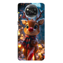 Яскравий чохол для Xiaomi POCO X3 з Зимові Оленята – Олень з шарфом