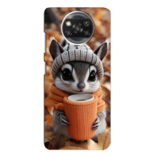 Печатный чехол «Зверята с кофе» для Xiaomi POCO X3