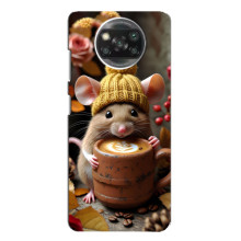 Печатный чехол «Зверята с кофе» для Xiaomi POCO X3 – Медведь с кофе