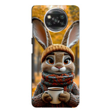 Печатный чехол «Зверята с кофе» для Xiaomi POCO X3 – Зайчик с кофе