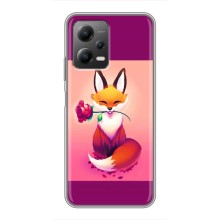 Чехлы с картинкой Лисички для Xiaomi POCO X5 (5G) (VPrint) (Лисичка с розочкой)