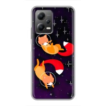 Чехлы с картинкой Лисички для Xiaomi POCO X5 (5G) (VPrint) (Лисички космонавты)