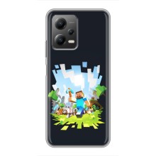 Чехол Майнкрафт на Xiaomi POCO X5 (5G) (AlphaPrint) Minecraft (персонажи Minecraft)