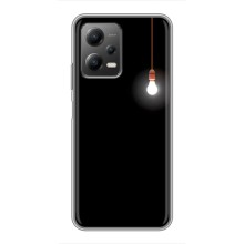 Чехол с картинками на черном фоне для Xiaomi POCO X5 (5G) – Лампочка