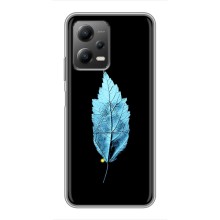 Чехол с картинками на черном фоне для Xiaomi POCO X5 (5G) – Листочек