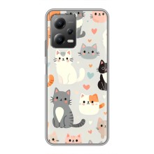 Чехол с рисунком кот на Xiaomi POCO X5 (5G) (Коллаж котов)
