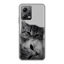 Чехол с рисунком кот на Xiaomi POCO X5 (5G) (Пара котов)