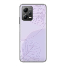 Чехол цветочный дизайн для Xiaomi POCO X5 (5G) – Монстера фиолетовая
