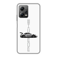 Чохол з авто Порше для Xiaomi POCO X5 (5G) – білий порше