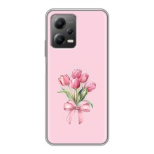 Чехол с розовым рисунком для Xiaomi POCO X5 (5G) (Букет цветов)