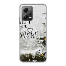 Новогодние, Праздничные Чехлы для Xiaomi POCO X5 (5G) - 2024 год (Let it snow)