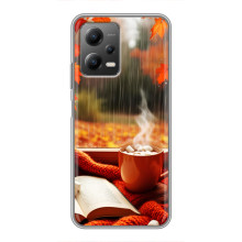 Чехол с уникальным дизайном «Осень с кофе» для Xiaomi POCO X5 (5G) – Кофе и дождь