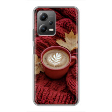 Чехол с уникальным дизайном «Осень с кофе» для Xiaomi POCO X5 (5G) – Кофе на пледе