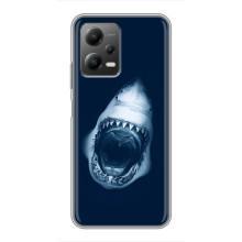 Силиконовый бампер с картинкой животных для Xiaomi POCO X5 (5G) (Пасть Акулы)