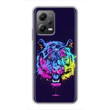 Силиконовый бампер с картинкой животных для Xiaomi POCO X5 (5G) (Тигр-Арт)