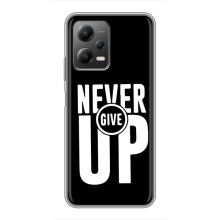 Силиконовый Чехол на Xiaomi POCO X5 (5G) с картинкой Nike (Never Give UP)