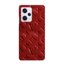 Текстурный Чехол Louis Vuitton для Поко X5 (5G) (Красный ЛВ)