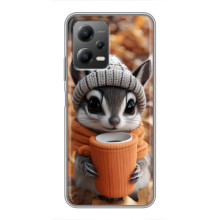 Печатный чехол «Зверята с кофе» для Xiaomi POCO X5 (5G)