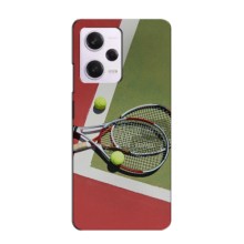 Чехлы с принтом Спортивная тематика для Xiaomi POCO X5 GT (Ракетки теннис)