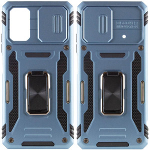 Ударопрочный чехол Camshield Army Ring для Xiaomi Poco X5 Pro 5G / Note 12 Pro 5G (Голубой)