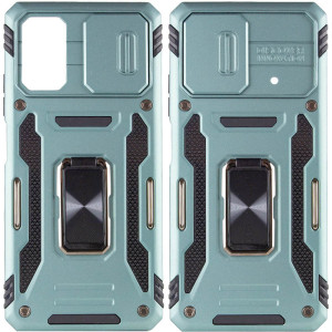 Ударопрочный чехол Camshield Army Ring для Xiaomi Poco X5 Pro 5G / Note 12 Pro 5G (Зеленый)